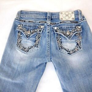 Miss Me mid rise cuffed sequins capri